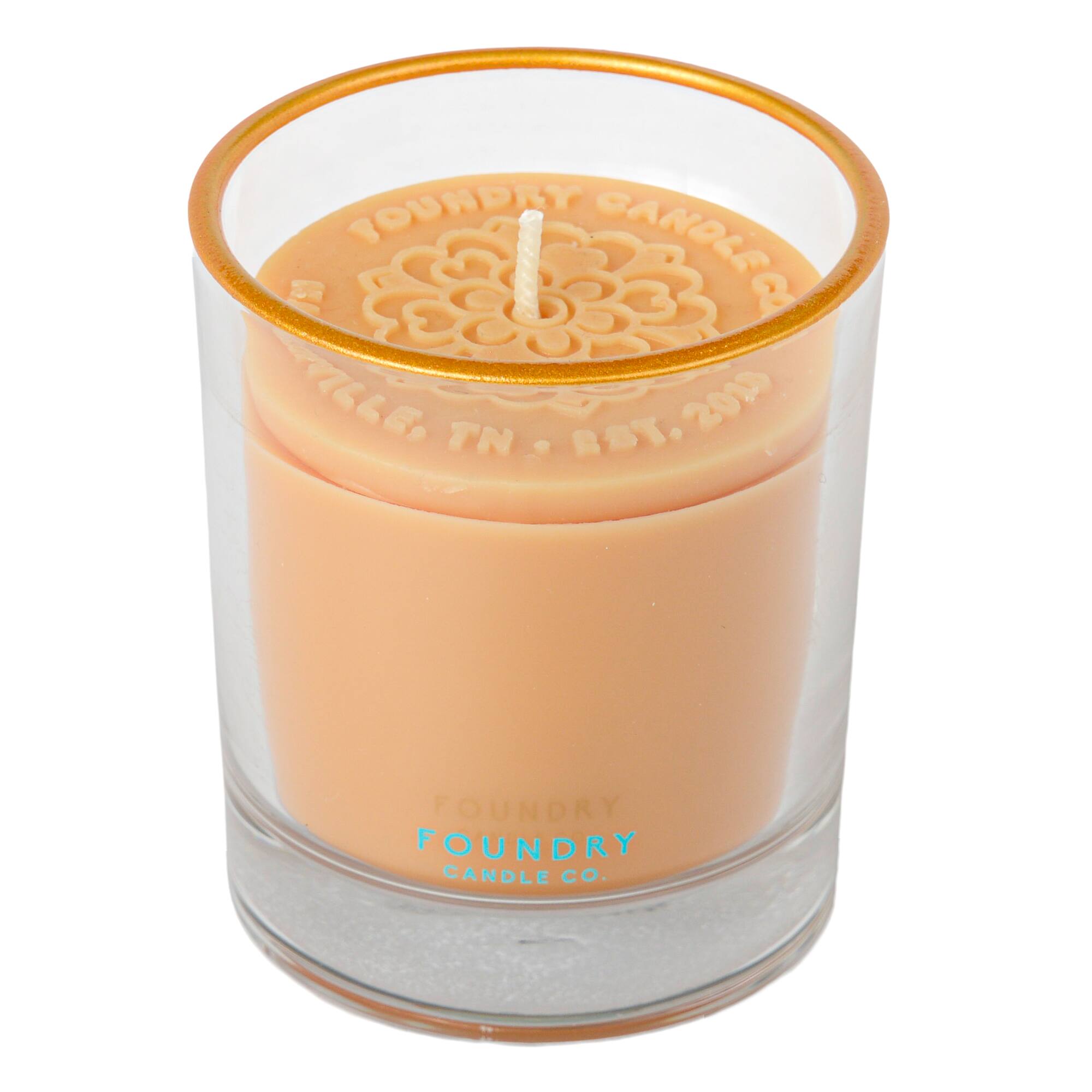 Foundry Candle Co. 7oz. Vanilla & Oakmoss Stamped Scented Candle